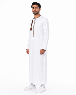 White Omani Thobes With Tussle