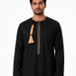 Black Omani Thobes With Tussle