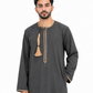 Dark Grey Omani Thobes With Tussle
