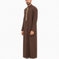 Brown Saudi Embroidery Thobe