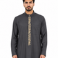 Grey Saudi Calligraphy Thobe