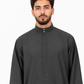 Black Saudi Embroidery Thobe