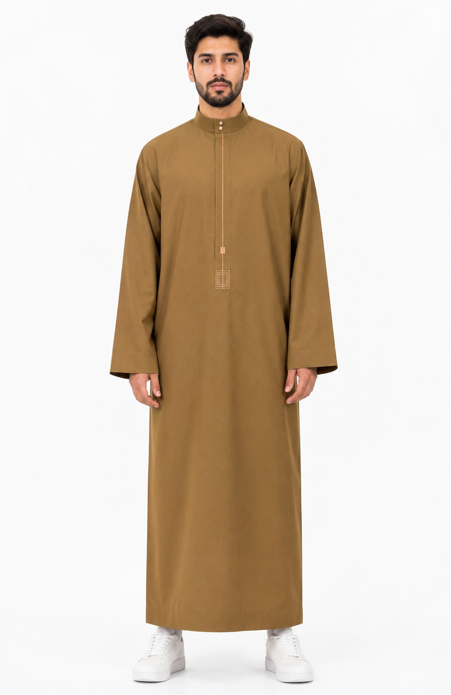 Copper Saudi Embroidery Thobe