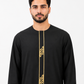 Black Embroidered Emirati Thobe