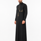 Black Saudi Embroidered Thobe