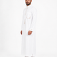 White Saudi Embroidered Thobe