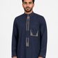 Navy Blue Embroidered SaudiThobe