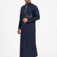 Navy Blue Embroidered SaudiThobe