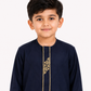 Blue Emarati Embroidered Kids Thobe