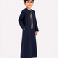 Blue Emarati Embroidered Kids Thobe