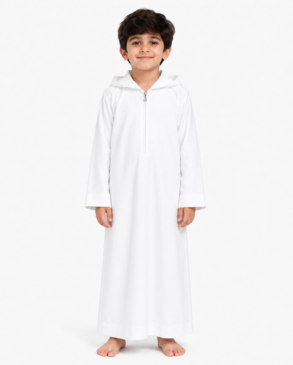 White Kids Hoodie Thobe