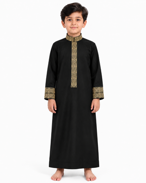 Premium Black Embriodery Thobe