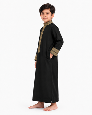 Premium Black Embriodery Thobe