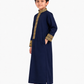 Premium Navy Blue Embriodery Thobe