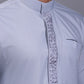 Sky Grey Embroidered Thobe