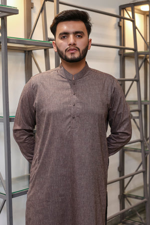 Mehroon Textured Kameez Shalwar