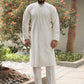 Embroidered off white Cotton Kurta