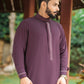 Purple Embroidered Emirati Thobe