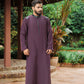 Purple Embroidered Saudi Thobe
