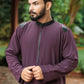 Purple Embroidered Saudi Thobe