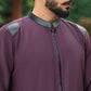 Purple Embroidered Saudi Thobe