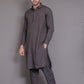 Grey Textured Kameez Shalwar