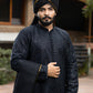 BLACK SHERWANI WITH HANDWORK