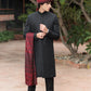 JACKARD BLACK CUT DANA EMB WITH HANDWORK