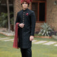 JACKARD DESIGNER BLACK SHERWANI