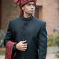 JACKARD SHERWANI WITH COLOR HANDWORK