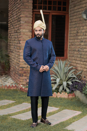 JACKARD FULL CUT DANA SHERWANI