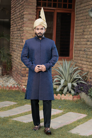JACKARD FULL CUT DANA SHERWANI