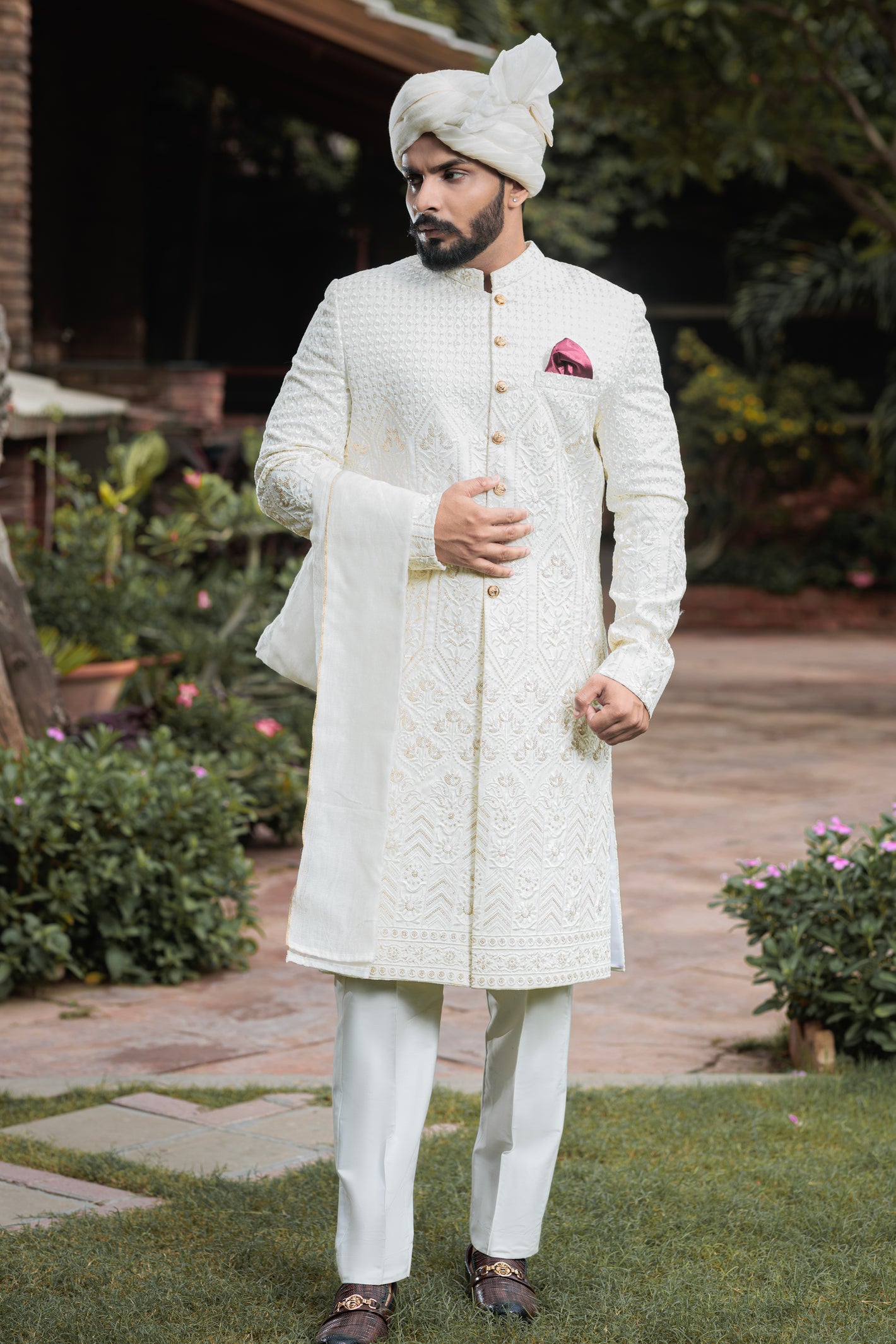 SHERWANI EMBROIDERY WITH H.WORK