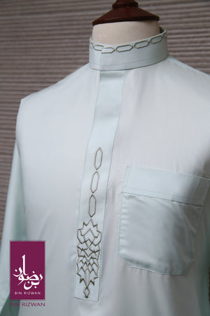 Mint Green Embroidered Thobe