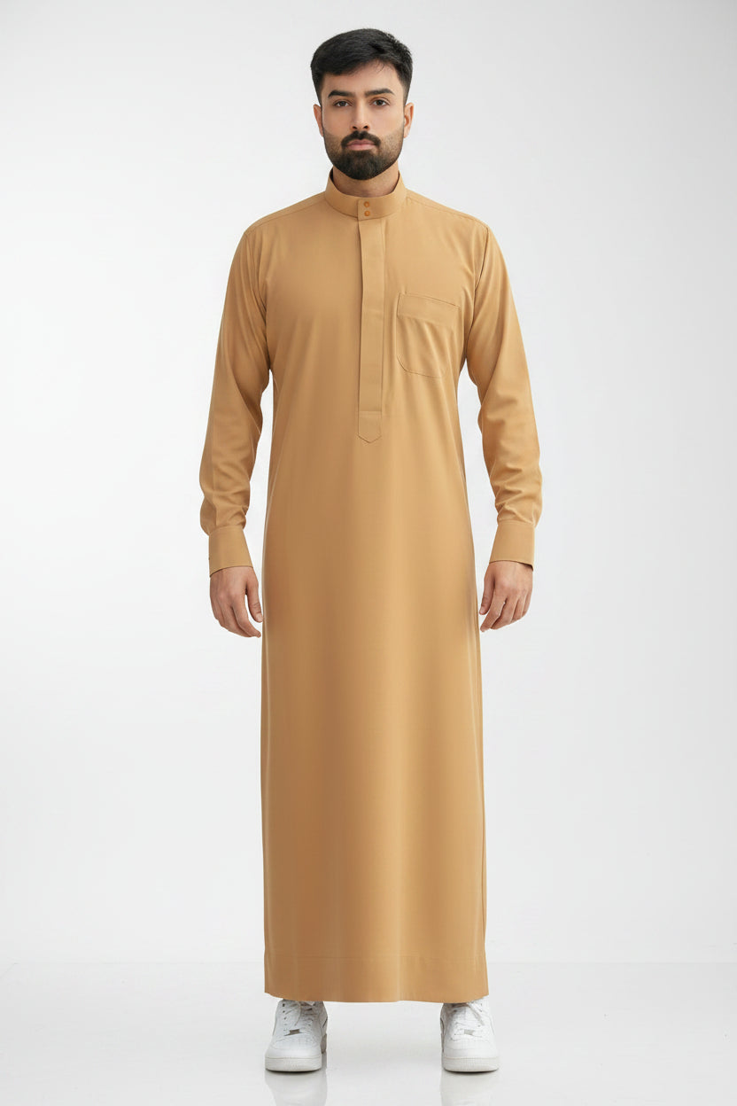 Al Khatam – Plain Gold Saudi Thobe