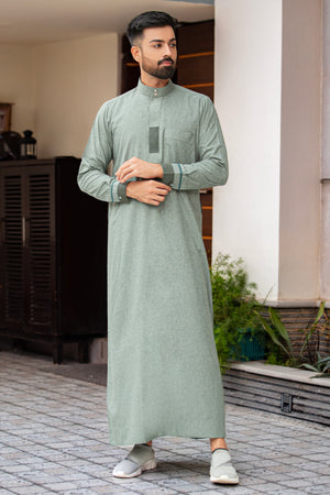 Pista Green Textured Designer Thobe