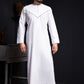 White Emarati Embroidered Thobe