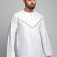 Al Qasr – White Embroidered Emirati Thobe