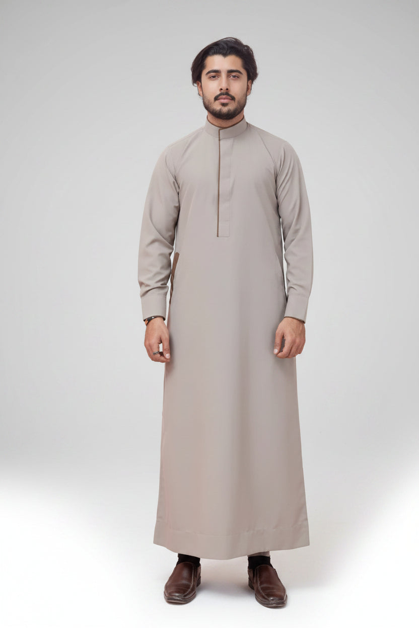 The Vision – Light Grey Designer Thobe