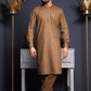 Beige Textured Kameez Shalwar