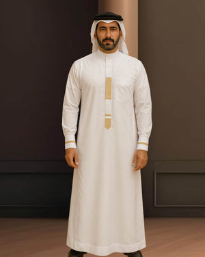 White designer thobe