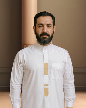 White designer thobe