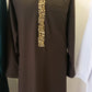 Brown Embroidered Designer Thobe