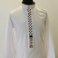 White Palestine Embroidered Thobe