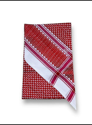Shemag Keffiyeh  - Red & White