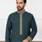 Saudi Sea Green Embroidery Thobe
